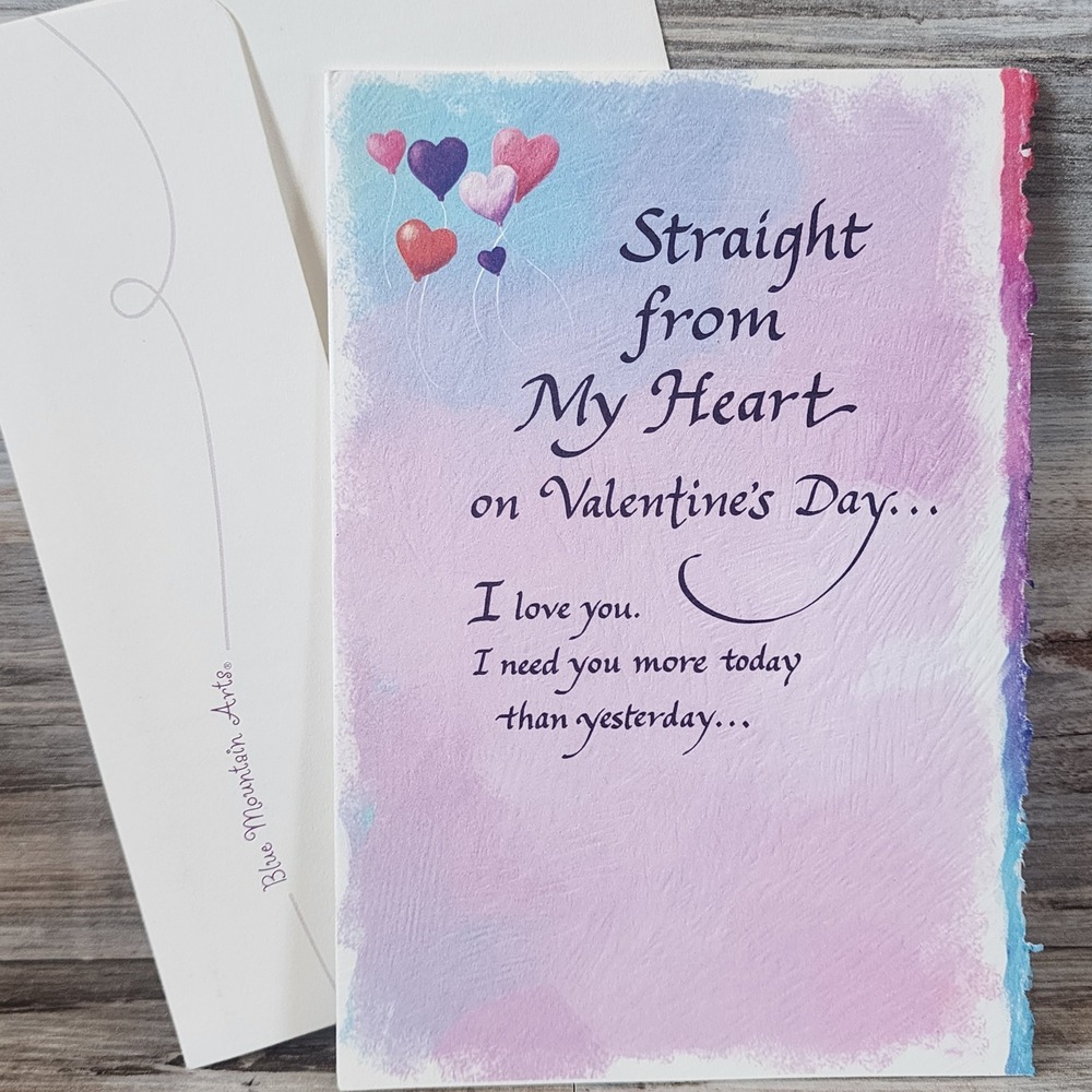 Blue Mountain Arts Valentines Day Card Straight From My Heart Romantic Poetry